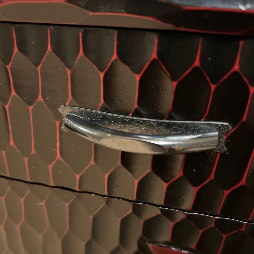 昭和レトロ 鎌倉彫 茶箪笥 飾り棚 チェスト アンティーク レア used 美品