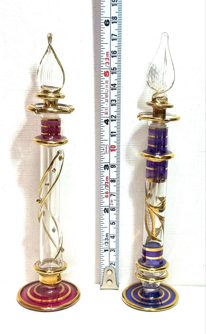 エジプト　香水瓶　アートガラス　アトマイザー　9個セット