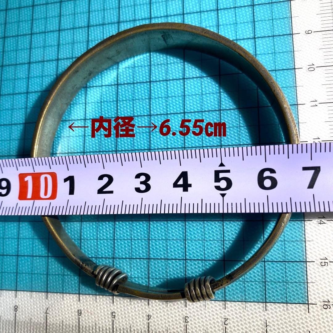 Old tribal silver 純銀 花鳥カービングバングル苗族 伝統工芸品