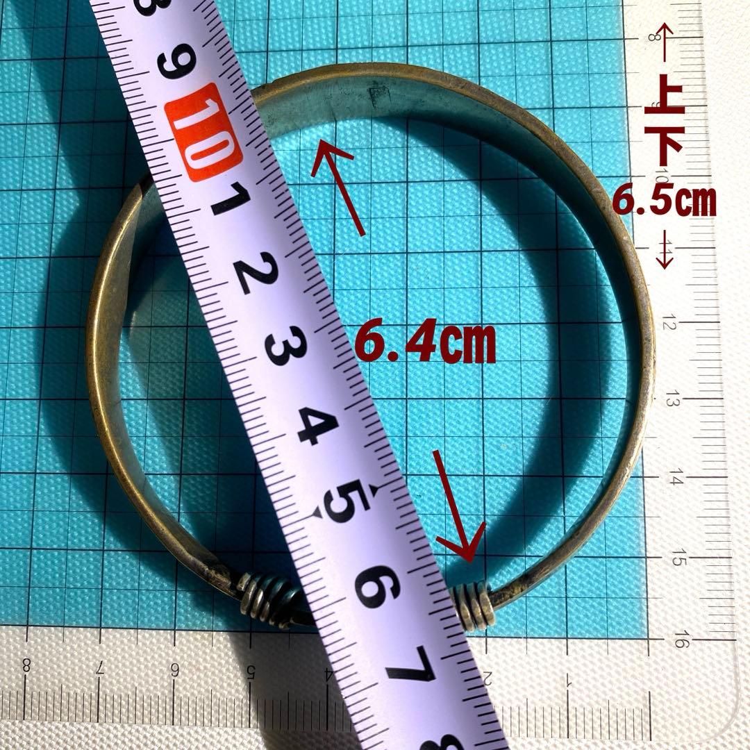 Old tribal silver 純銀 花鳥カービングバングル苗族 伝統工芸品