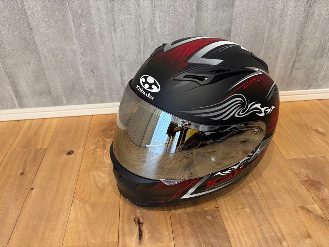 KABUTO フルフェイスヘルメット ブラック/レッド　Ｌサイズ
