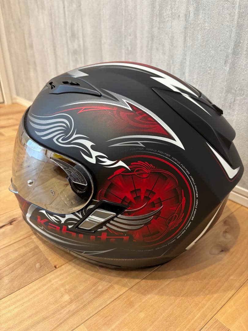 KABUTO フルフェイスヘルメット ブラック/レッド　Ｌサイズ