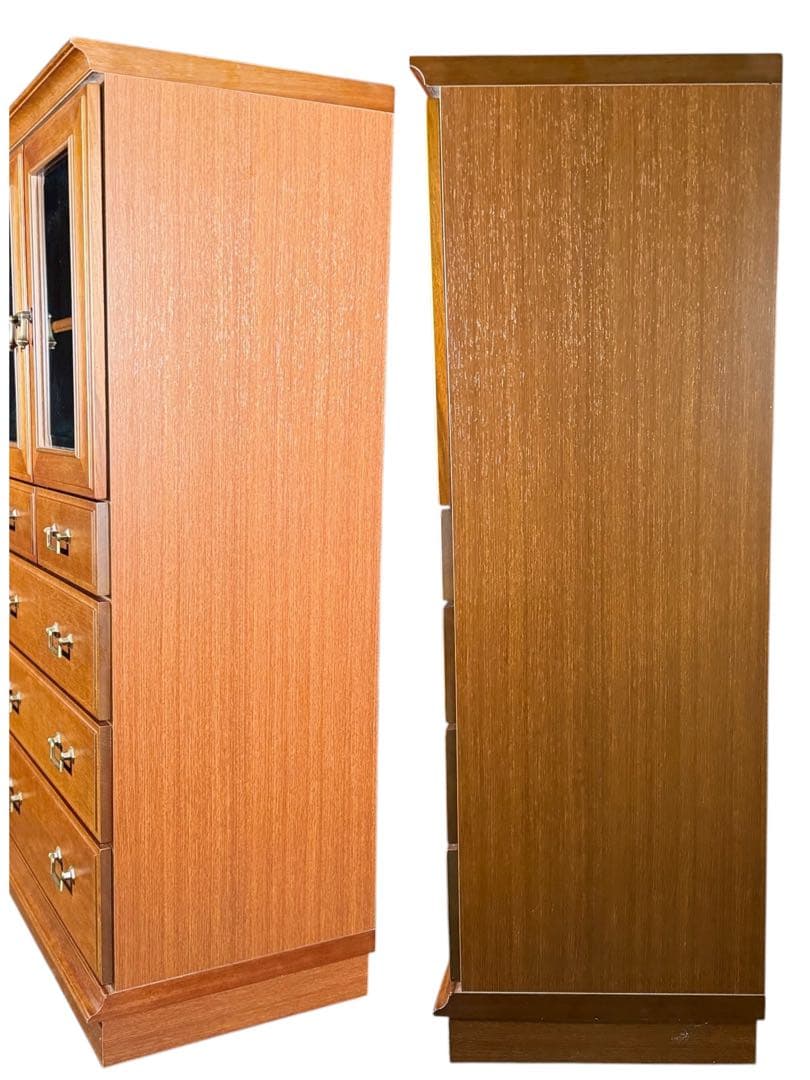 HR841 マルニ木工　地中海シリーズ　ミドルボード60 ガラスキャビネット