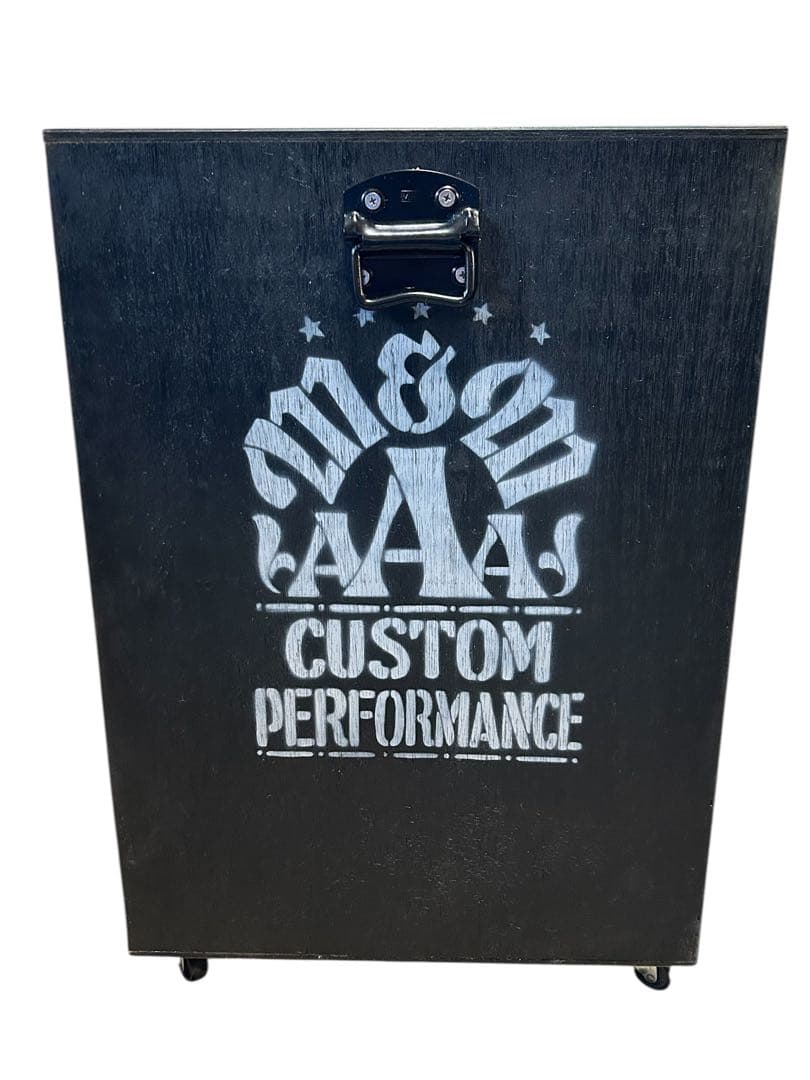 M&M カスタムパフォーマンス　木製5段収納ラック キャスター付き