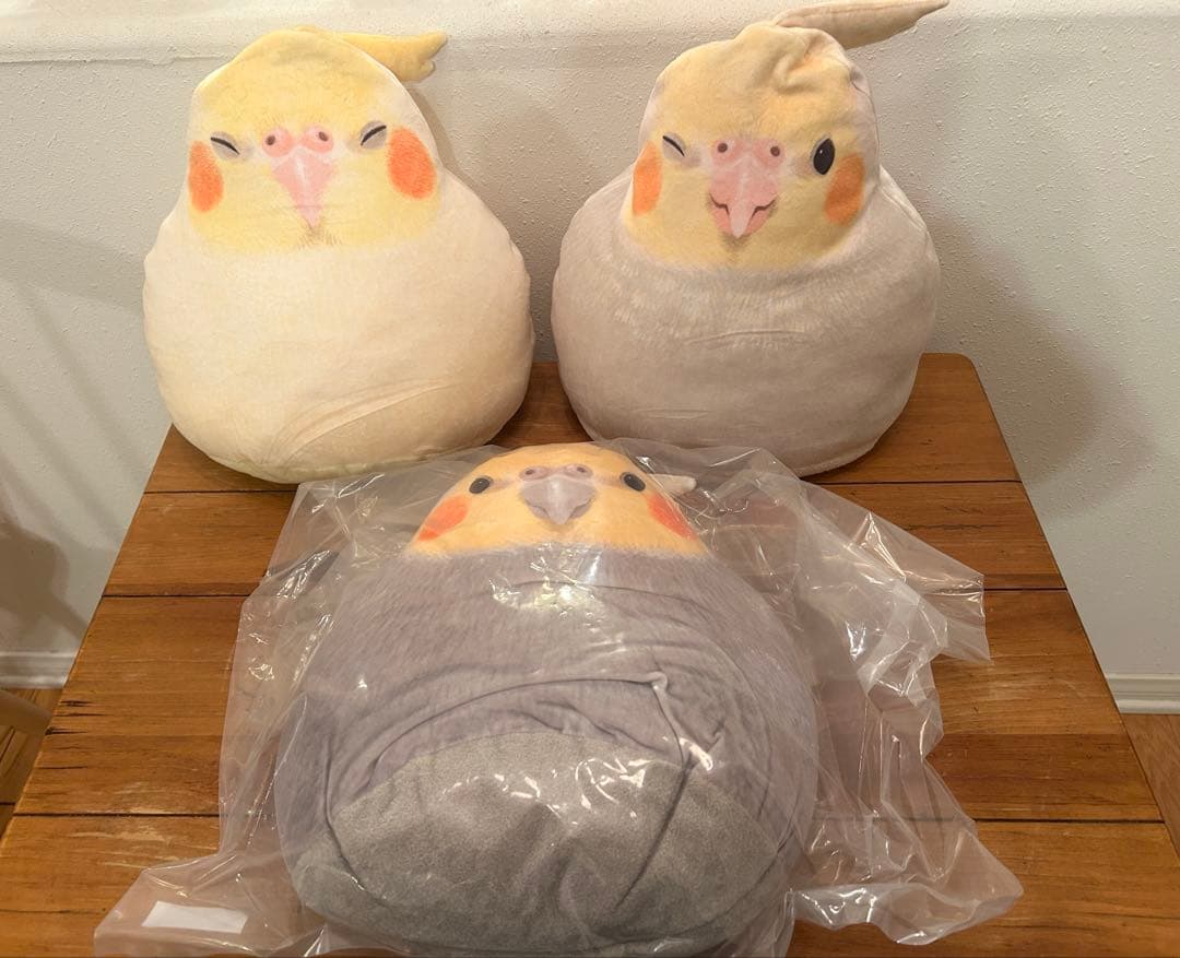 フェリシモ小鳥部/もっちりオカメインコ/3種コンプリートセット/ぬいぐるみ