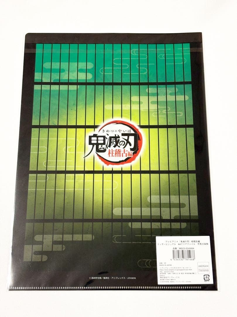 【鬼滅の刃】柱稽古編 ティザービジュアル クリアファイル 義勇 実弥