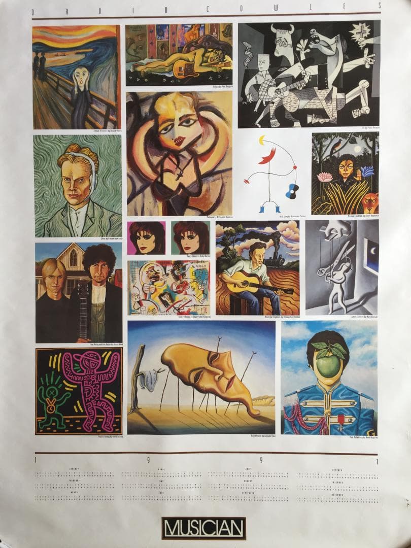 ポスター カレンダー MUSICIAN 1993~1995年頃 珍品