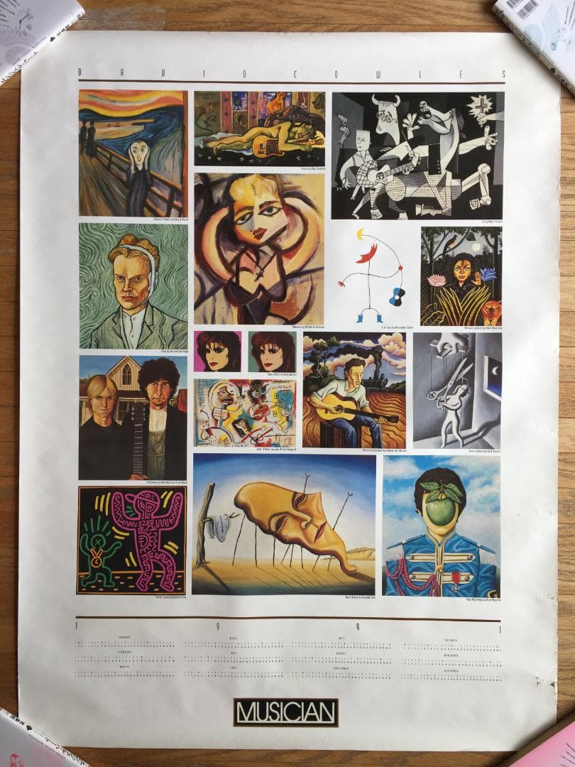 ポスター カレンダー MUSICIAN 1993~1995年頃 珍品