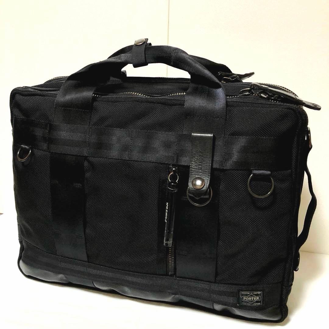 美品✨ポーター ヒート ビジネスバッグ 3way 2層 A4可 マグライト 黒