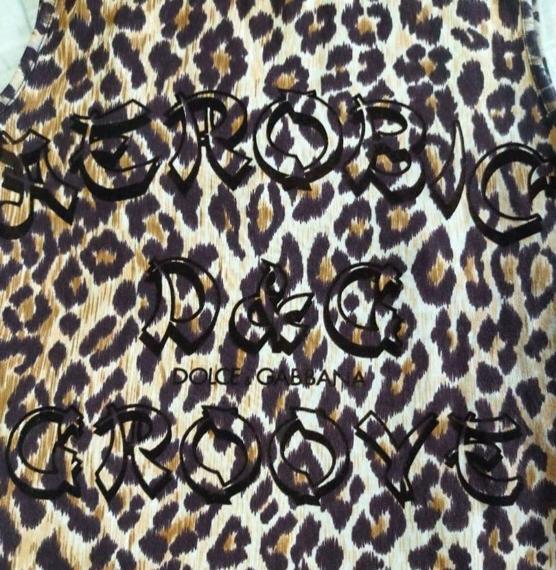 D&Gドルチェ&ガッバーナ 90's タンクトップ レオパード バックロゴ 美品