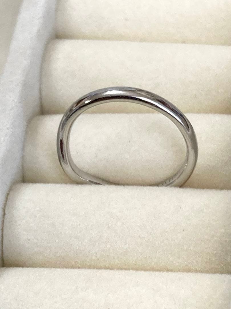 ティファニー　カーブドバンドリング　ペレッティ　1粒ダイヤPT950約7.5号