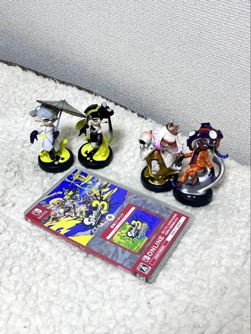 ゲームキャラクター Splatoon 3 Retail Game 4 amiibo Bundle