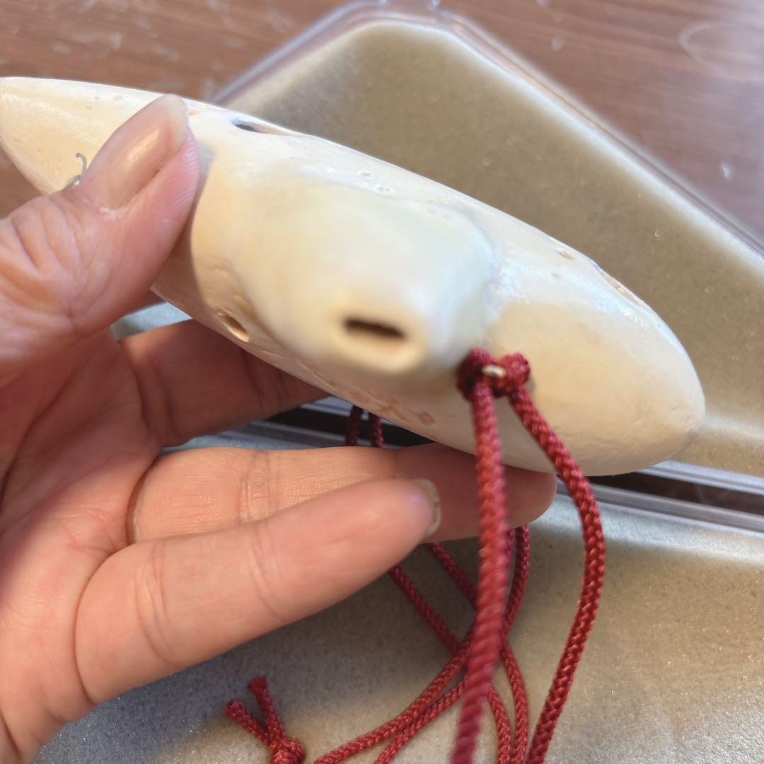 陶器製オカリナ ケース付き　アケタオカリーナ コルネチーノ RT-2F