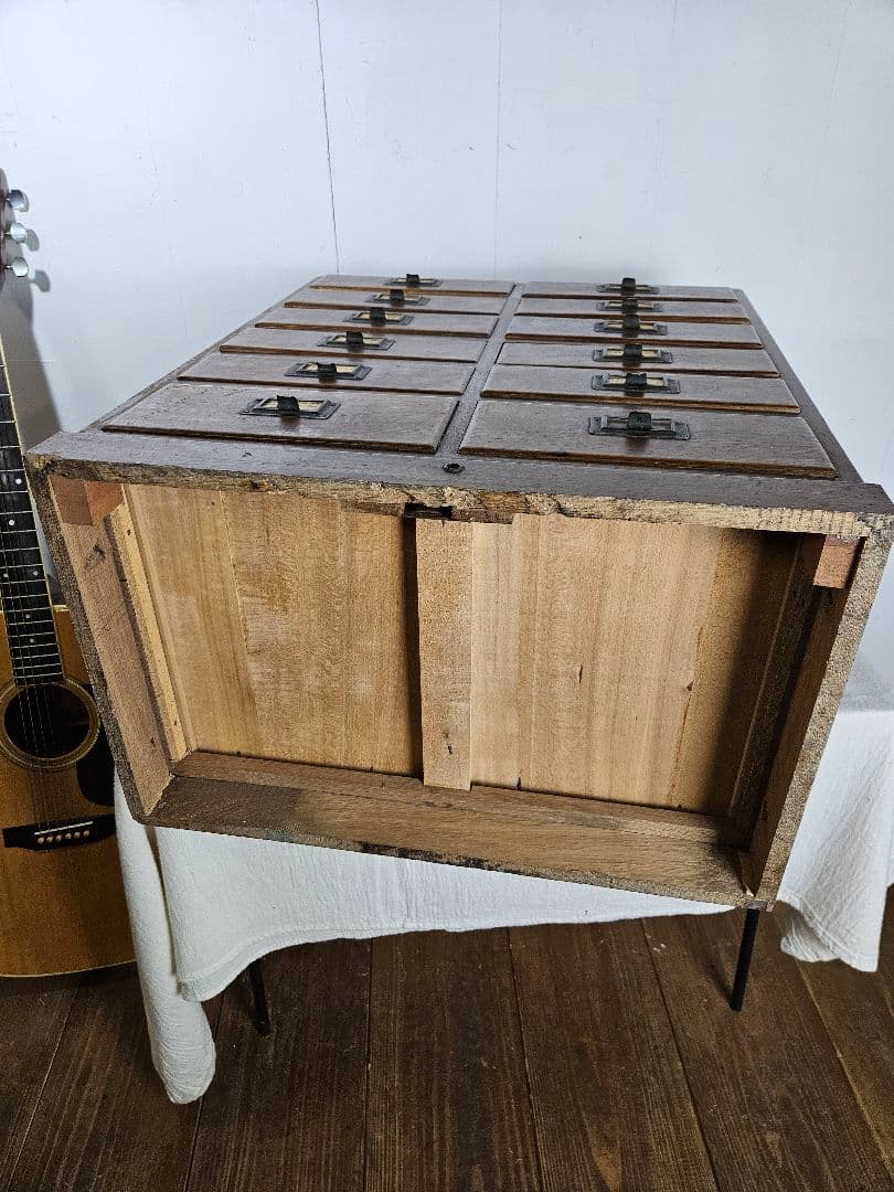 USアンティーク 古い小引出し 12杯 木製 オーク材 古家具 ドロワー