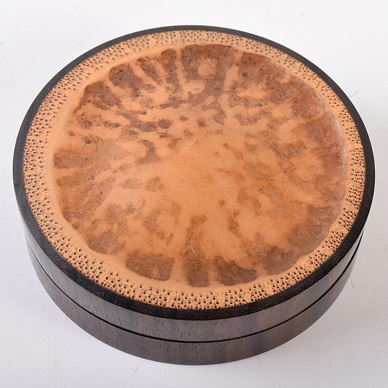 茶道具　畑幸春作　竹根丸香合　八幡宗豊極め箱　C　R7975