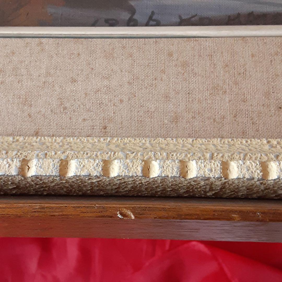 油絵　冬の伊那谷　松井幸司　F1号 S