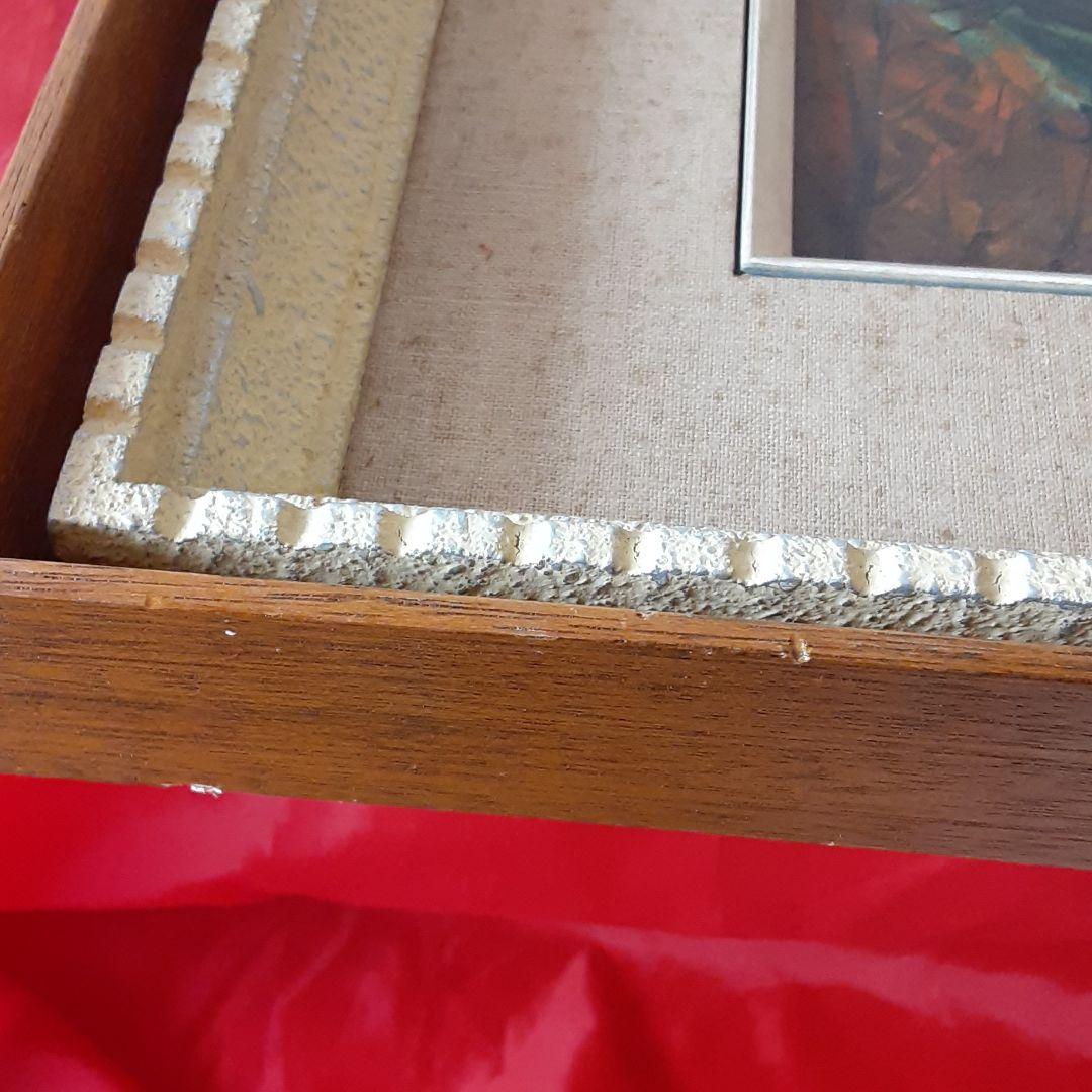 油絵　冬の伊那谷　松井幸司　F1号 S