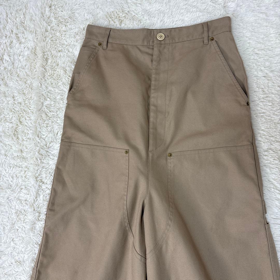 【最高級】VETEMENTS ワイドペインターパンツM　ワーク　ベージュ　Wニー