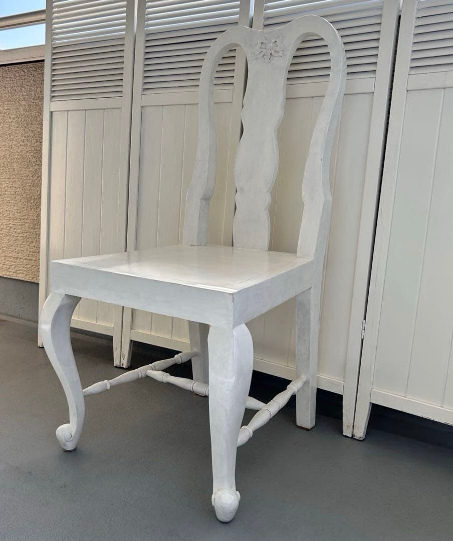 ロココ調　猫脚　ホワイト　チェア