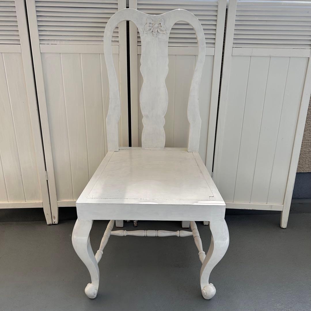 ロココ調　猫脚　ホワイト　チェア