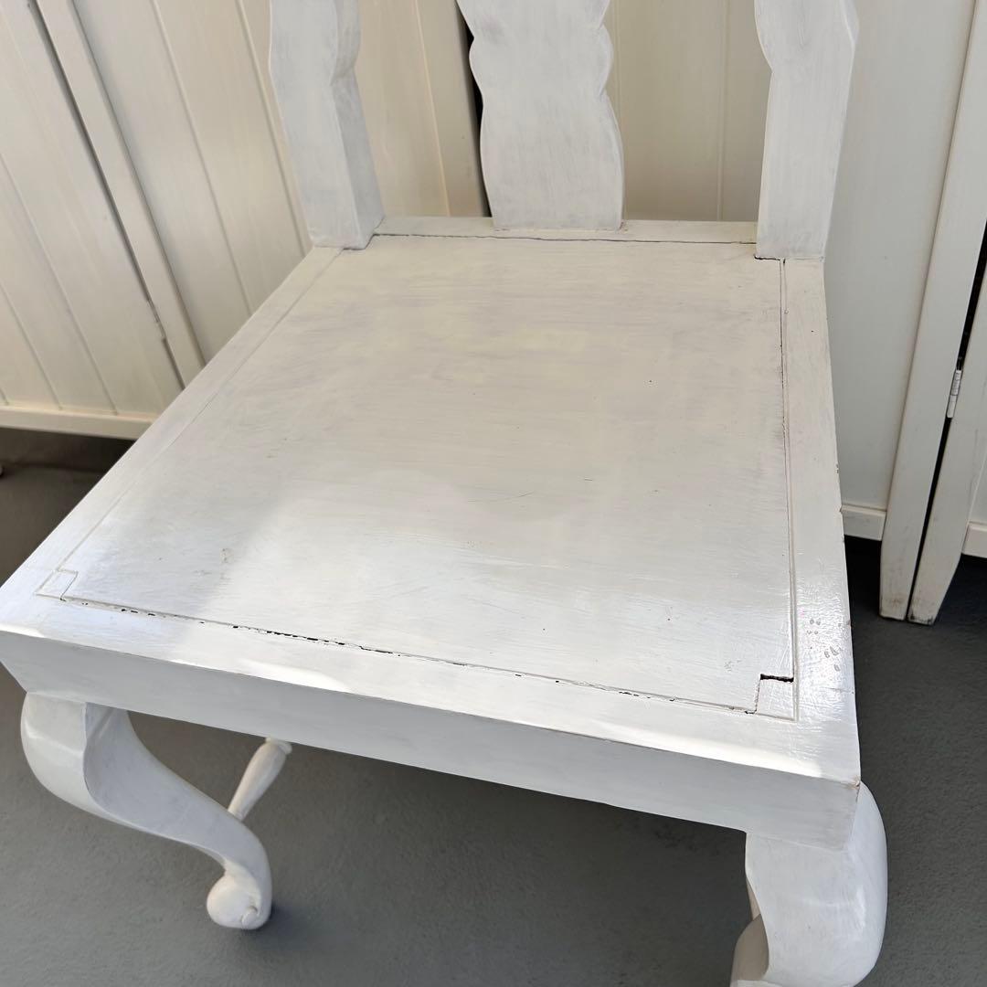 ロココ調　猫脚　ホワイト　チェア