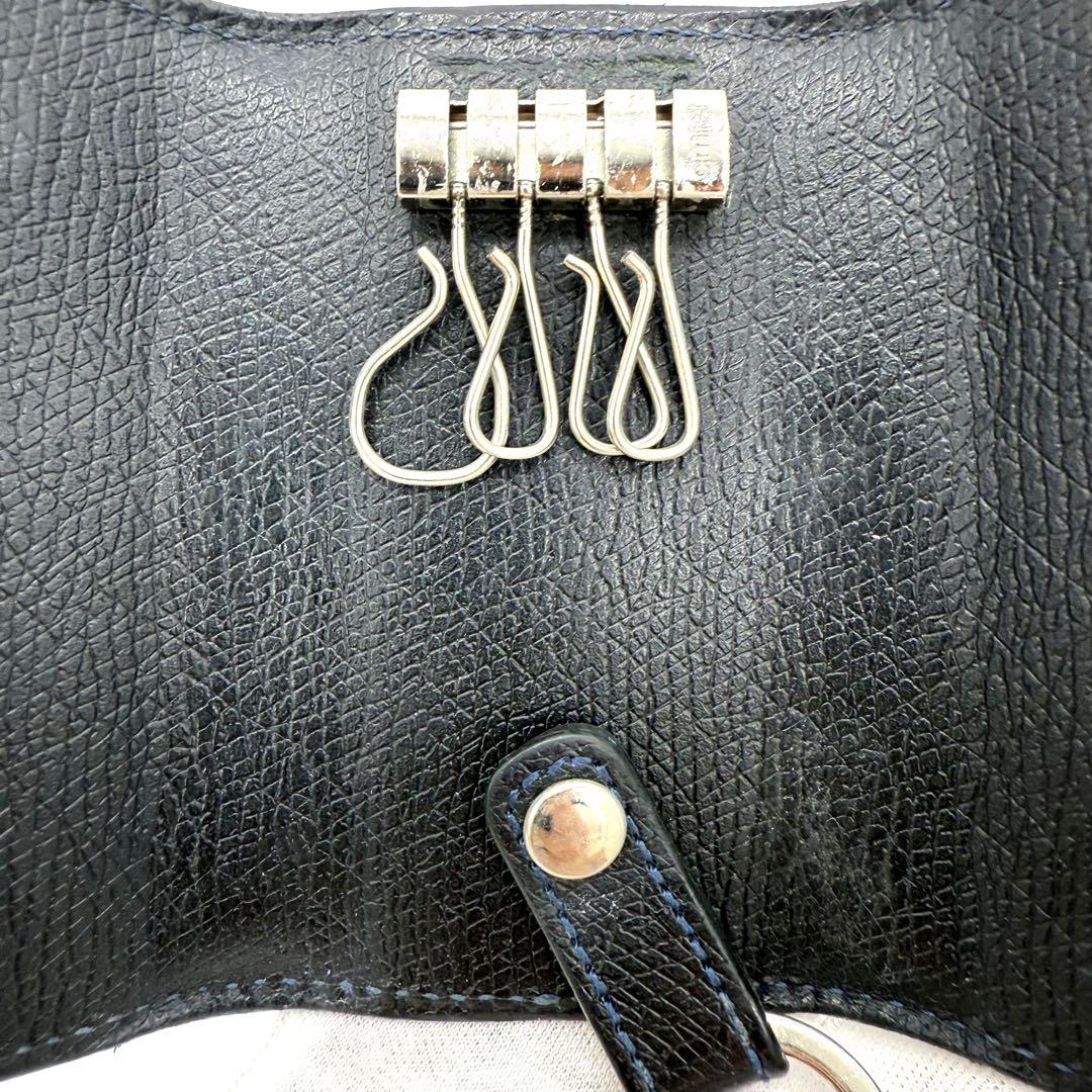 ★美品★ワイルドスワンズ キーケース クリッパー2 シェルコードバン ネイビー