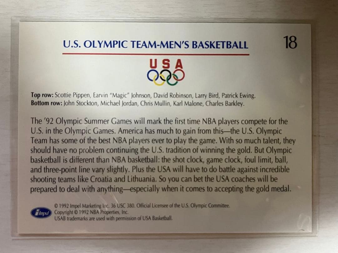 ☆初代USAドリームチームメンバー☆トレカ