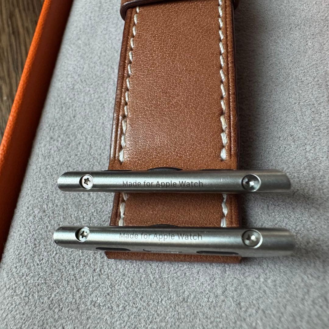 2398 Apple Watch エルメス　ブラウン　二重　ドゥブルトゥール