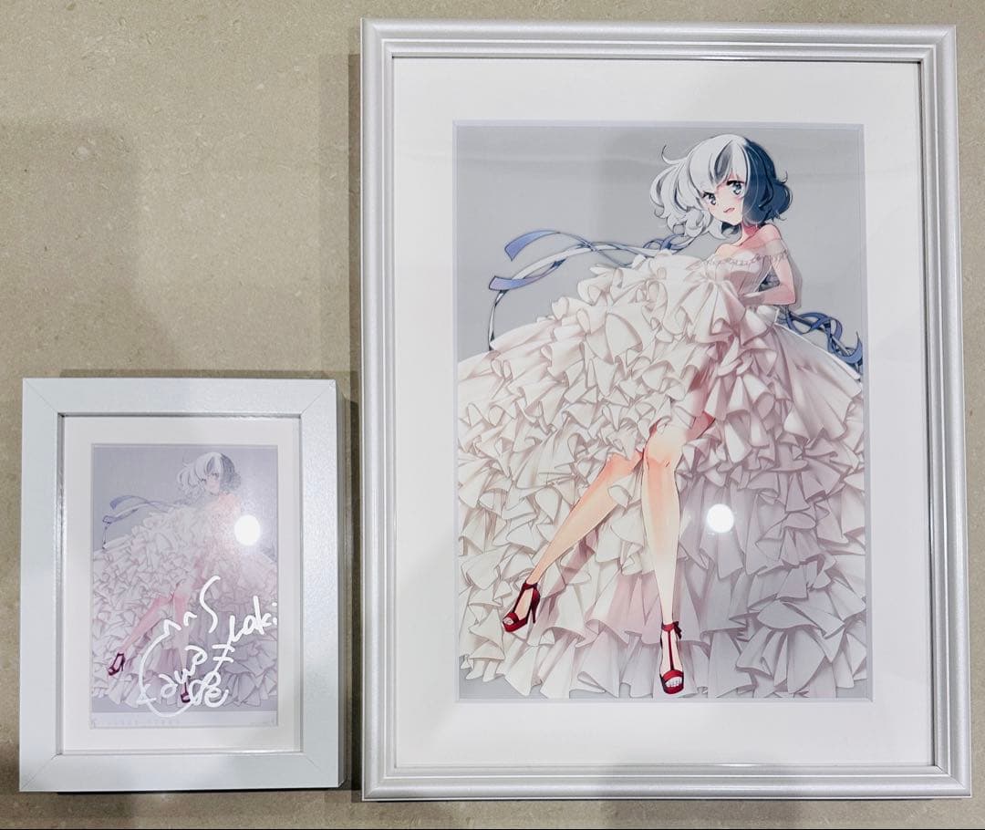 河瀬茉希直筆サイン入り紺野純子 複製原画 スマートアートプリントゾンビランドサガ