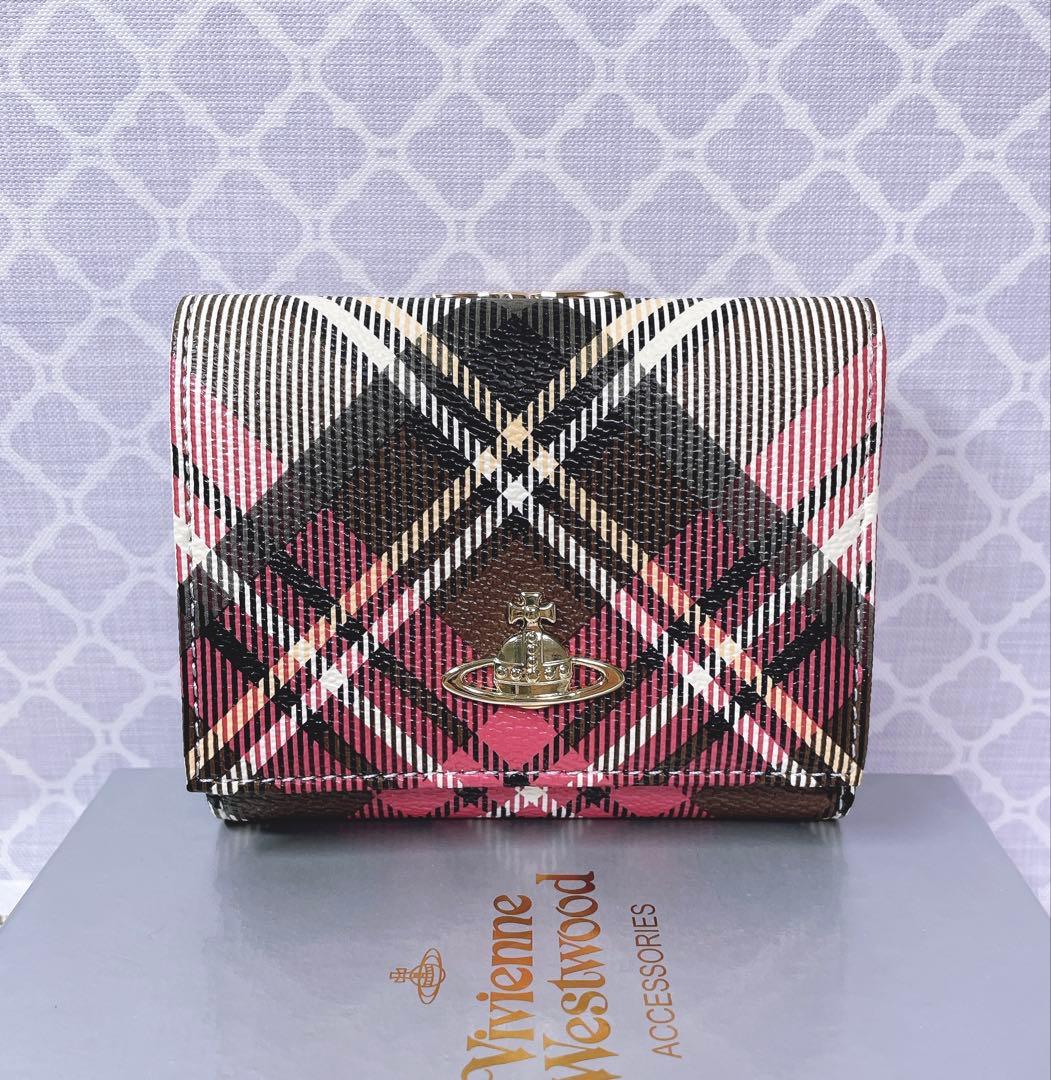 【可愛すぎ♡新品】可愛い ヴィヴィアン・ウエストウッド 三折り財布 チェック