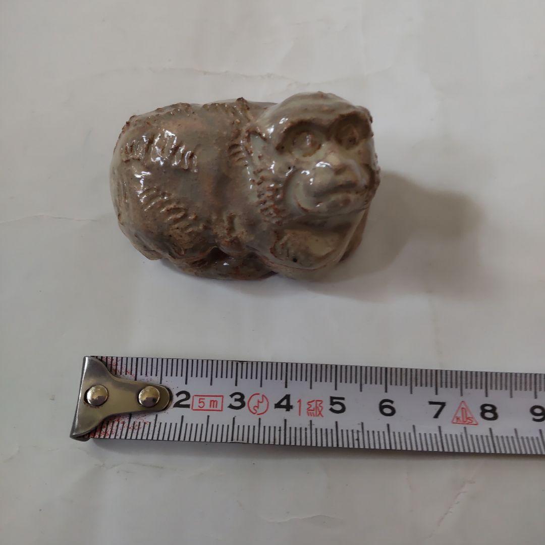 七十四代 朝日豊斎 作 干支 申 陶器製 香合 共箱 茶道具 美品 です。