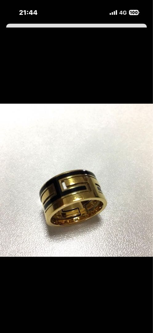 HERMESムーブアッシュゴールドリング美品