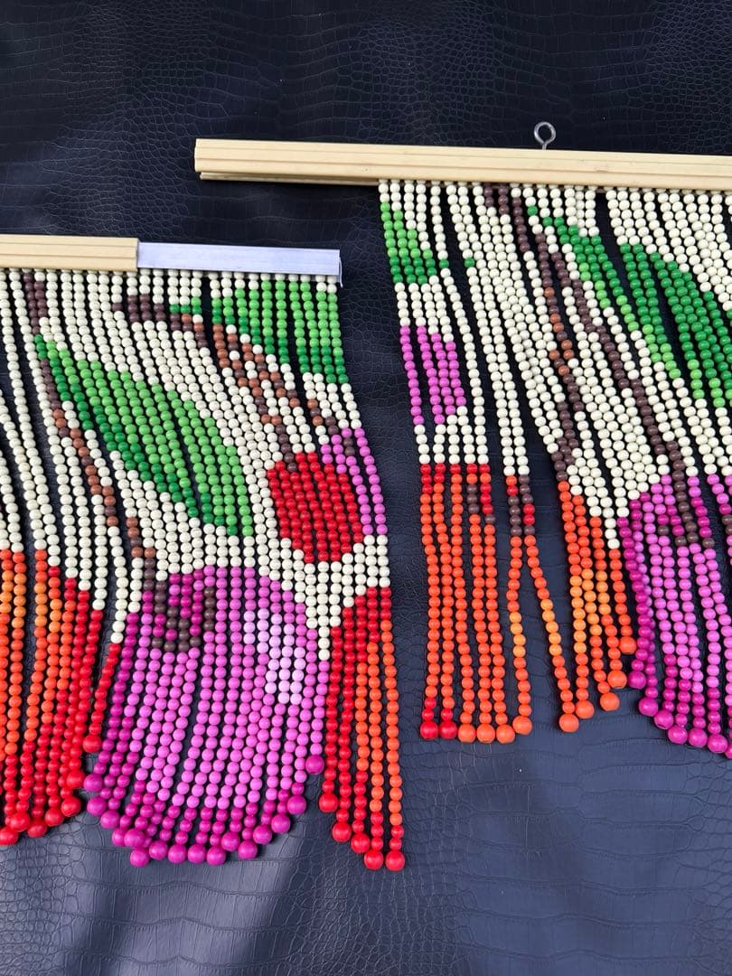 昭和レトロ　球のれん　スキルスクリーン　ビーズのれん　さくらんぼ　果物　のれん