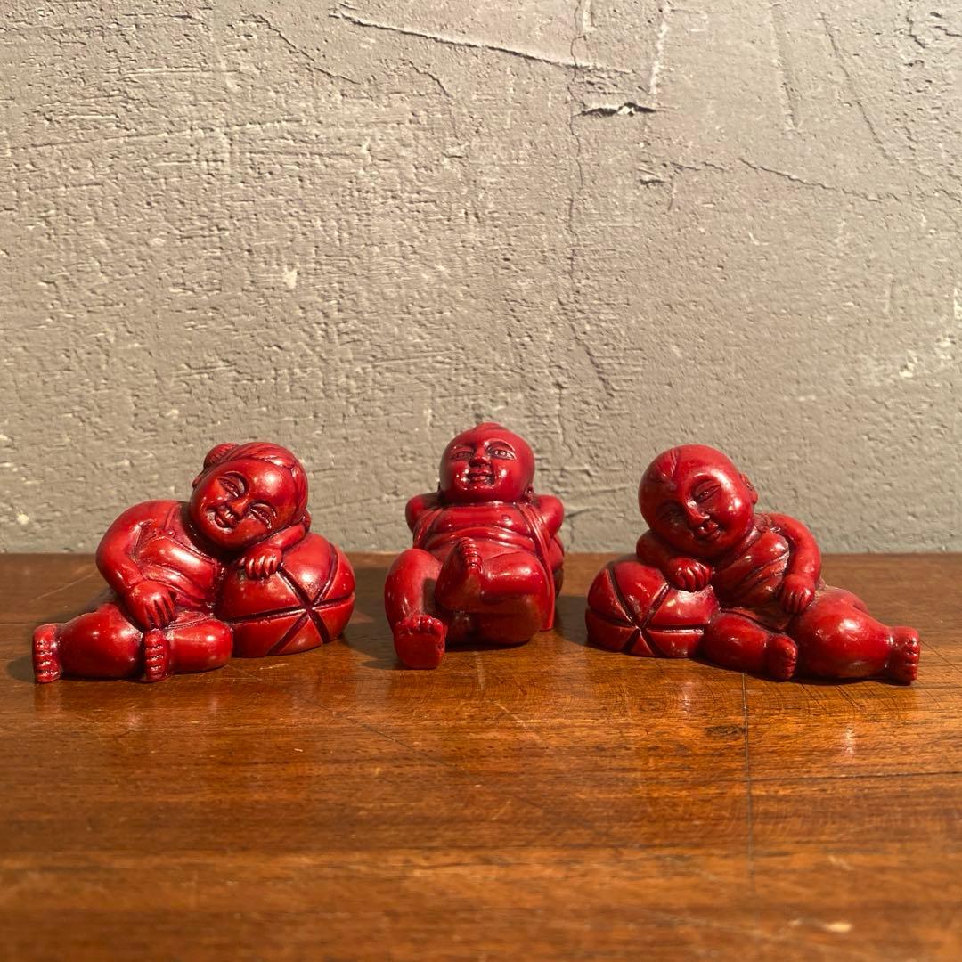 時代物 置物 オブジェ 根付け 唐子 練り物 骨董品 中国美術 コレクション