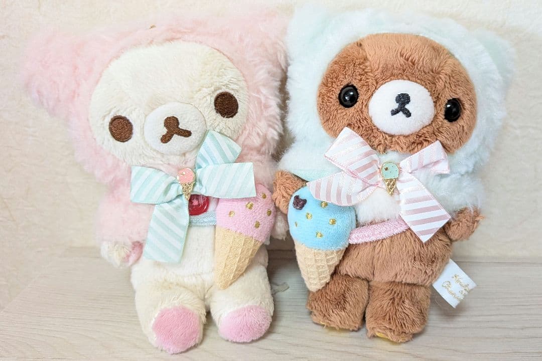 コリラックマとチャイロイコグマのハッピーアイスクリーム　ぬいぐるみ