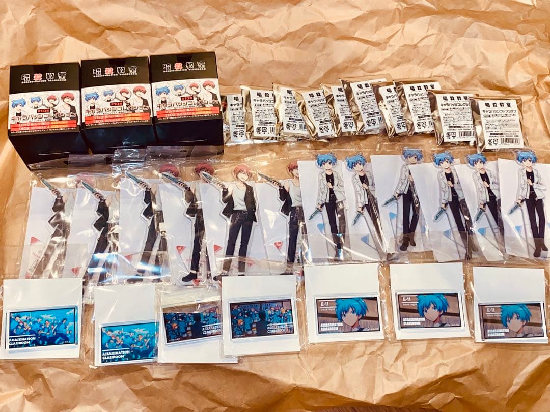 暗殺教室　マルイポップアップ88点　アクリルスタンド　缶バッジ　ミニブロマイド