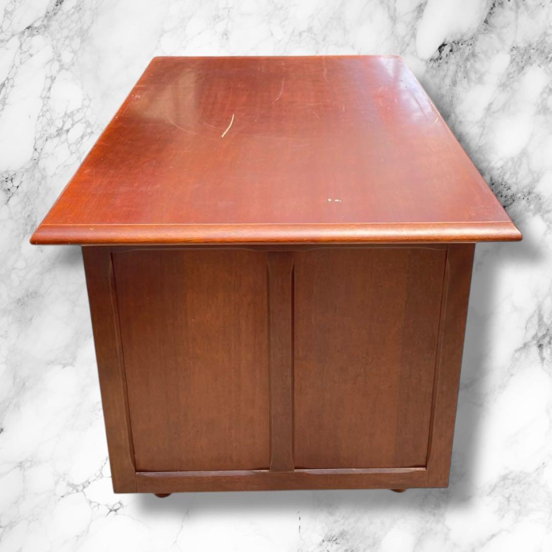 アンティーク調 デスク 幅約120cm 木製 引き出し付き 作業台 机 テーブル