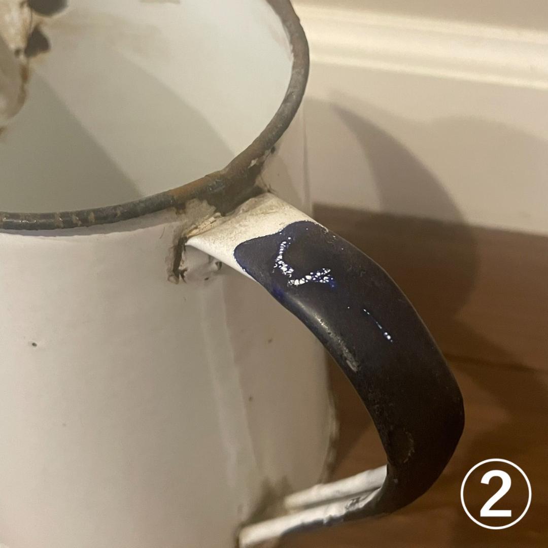 イギリスアンティーク ホーロー ジャグ 3個 ブロカント 蚤の市 ヴィンテージ