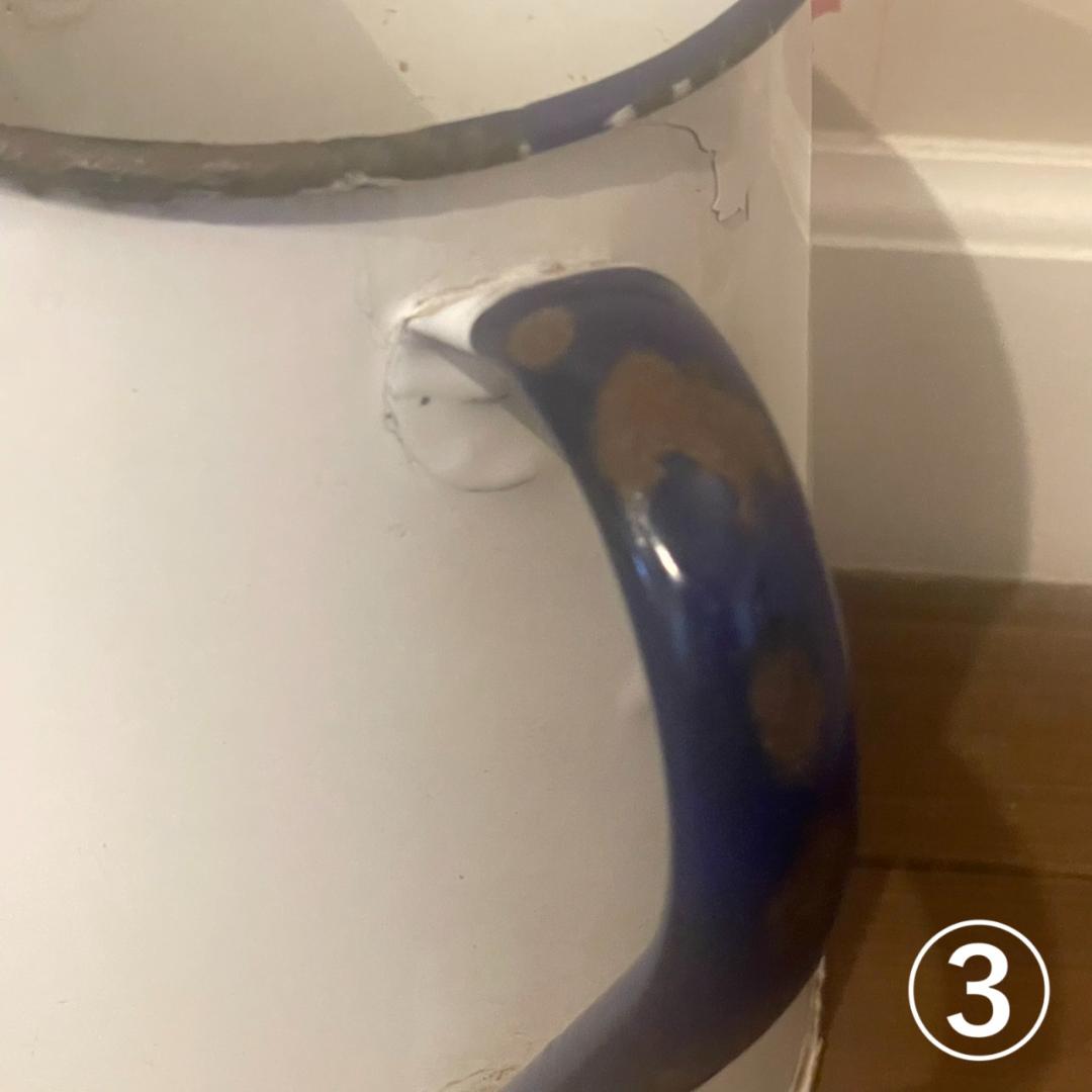 イギリスアンティーク ホーロー ジャグ 3個 ブロカント 蚤の市 ヴィンテージ