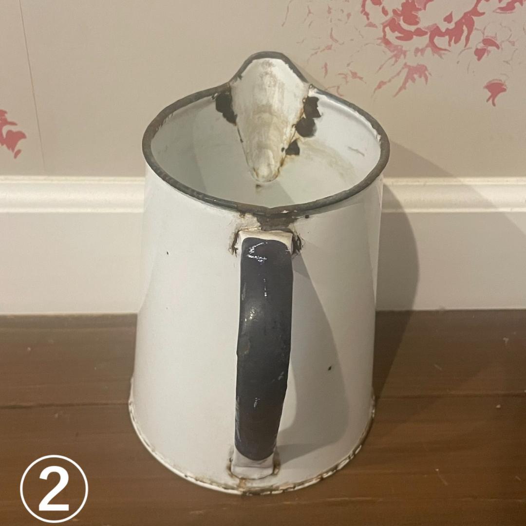 イギリスアンティーク ホーロー ジャグ 3個 ブロカント 蚤の市 ヴィンテージ