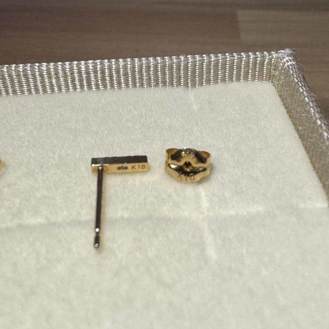 専用 ete k18YG クレールトライアングルカットピアス