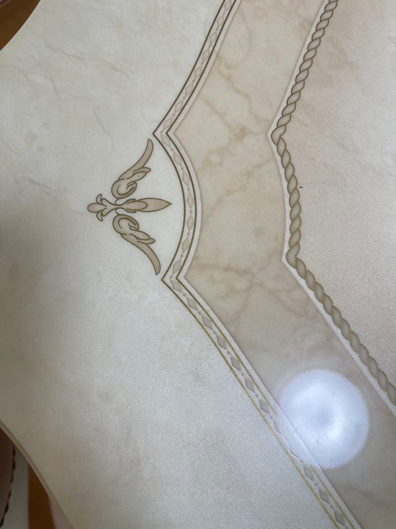 イタリアサルタレッリ　ホワイト楕円形クラシックテーブル