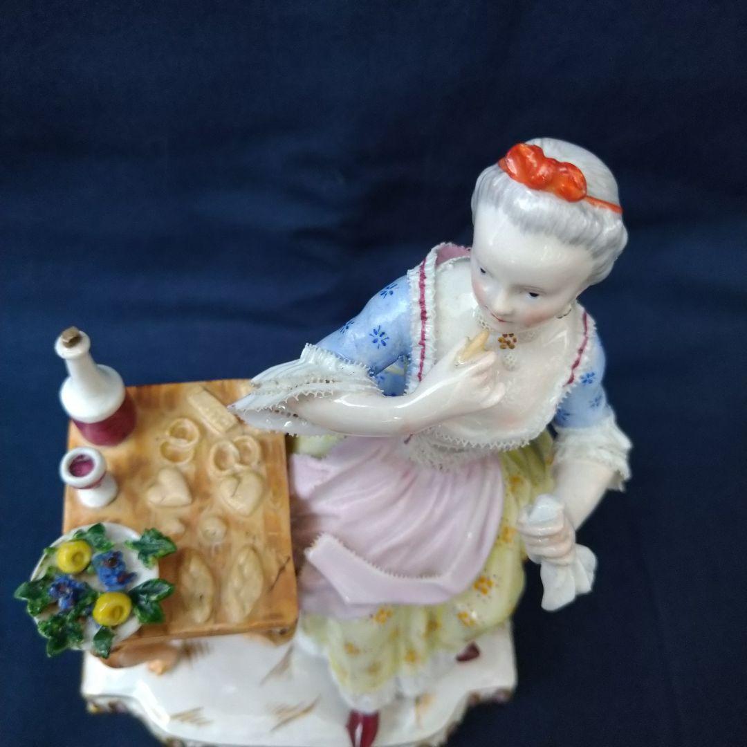 ✤1924年以前マイセン(Meissen)フィギュリン『五感の寓意(味覚)』