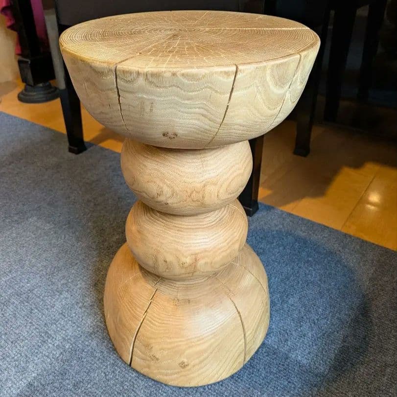 :)　栗　天然木　丸太　椅子　スツール　高さ約40㎝