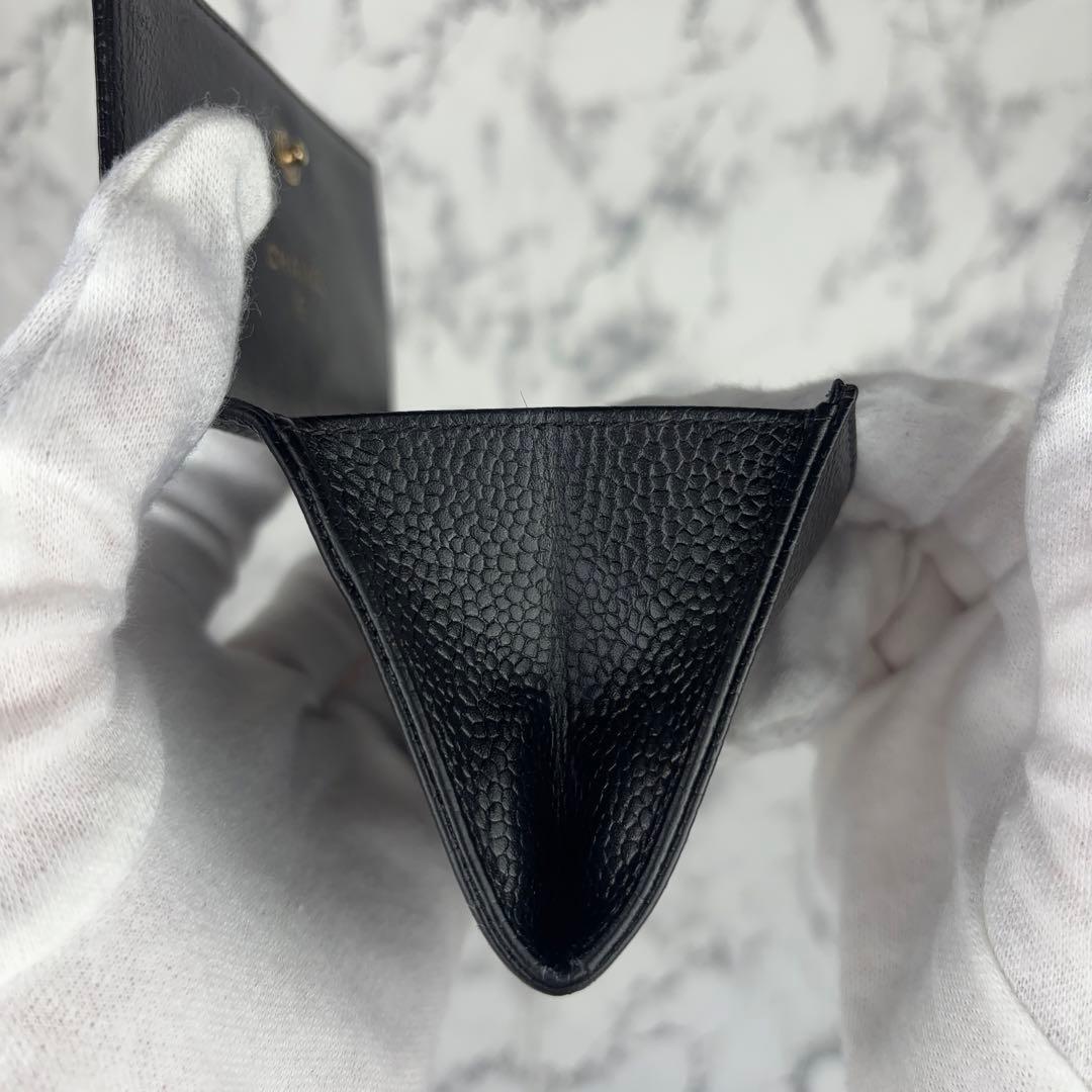 88 CHANEL キャビアスキン　ココステッチ　ケース