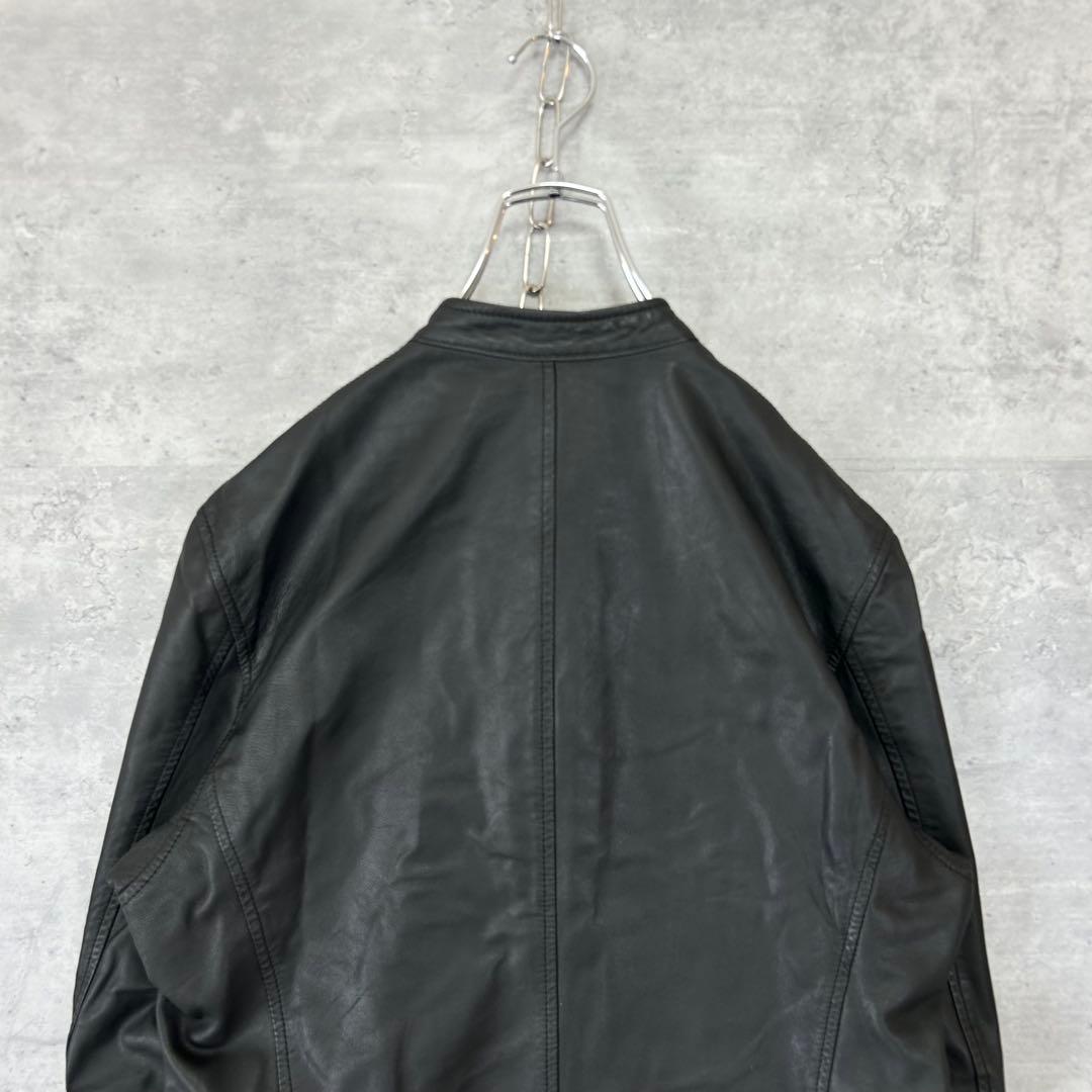 AWESOME LEATHER ゴートレザー　ライダースジャケット ブラック