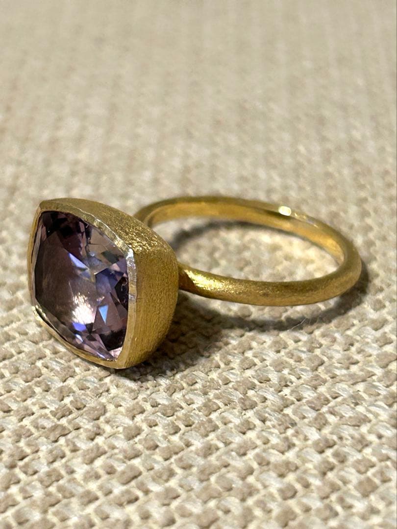 ★美品★年末年始特別価格★k18 リング★7.7g★天然石