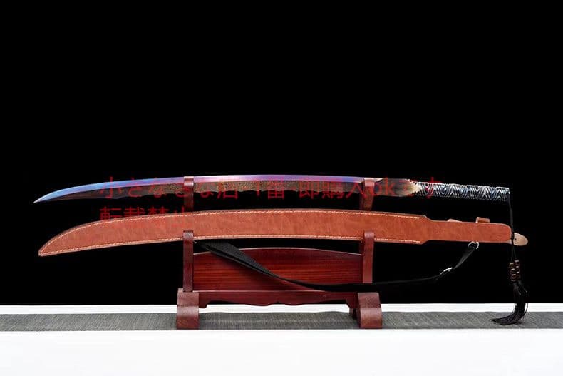 一体刺繍春刀紫霞（焼き紫金）古兵器 武具 刀装具 日本刀 模造刀 居合刀