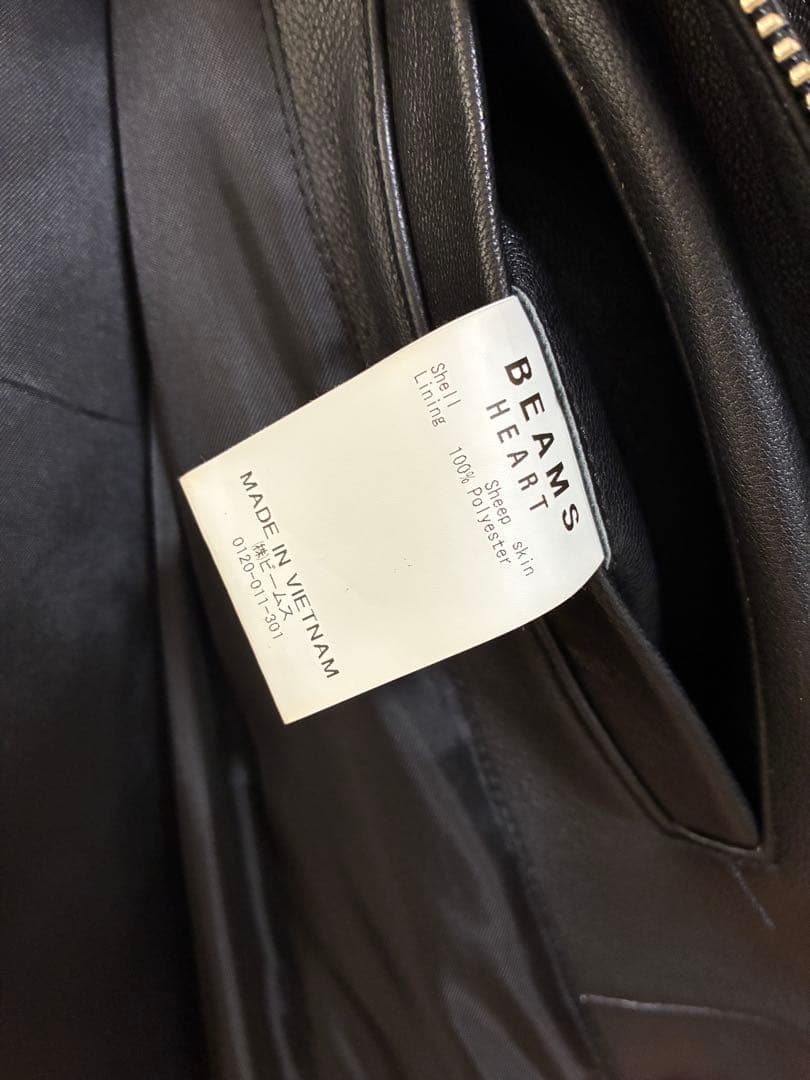 BEAMS HEART シングルライダースジャケット