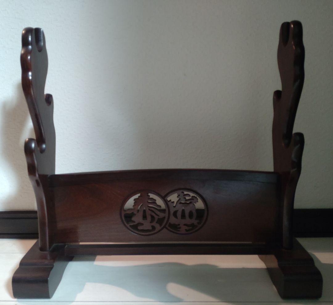 刀掛け 三本掛け 透かし彫り 武具 骨董品